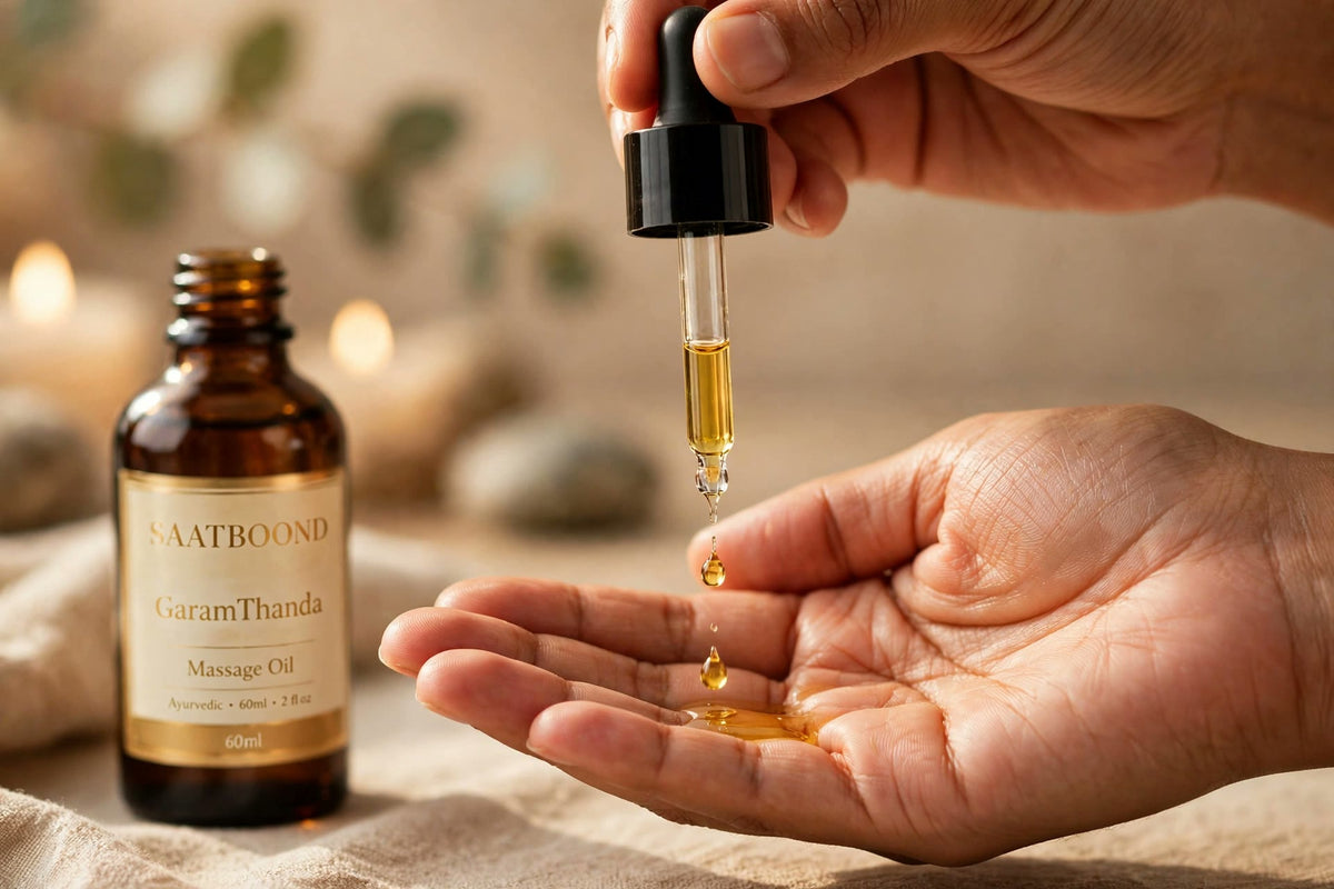 SaatBoond herbal massage oil drops lifestyle