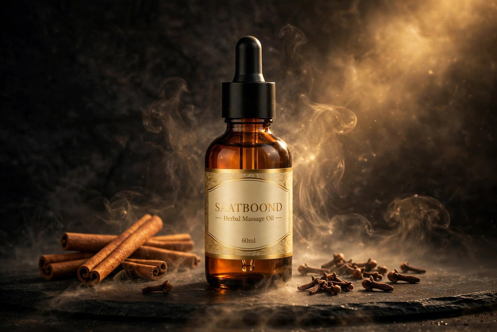 SaatBoond Premium Herbal Massage Oil 60ml bottle
